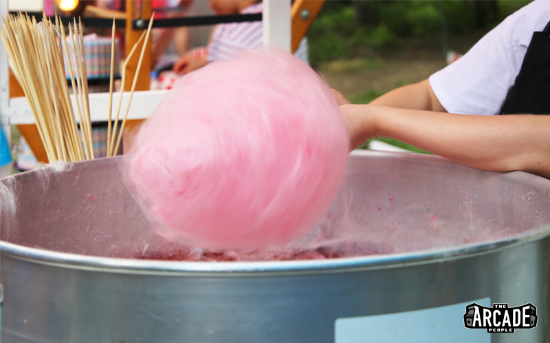 cotton candy machine at the arcade people in singapore 